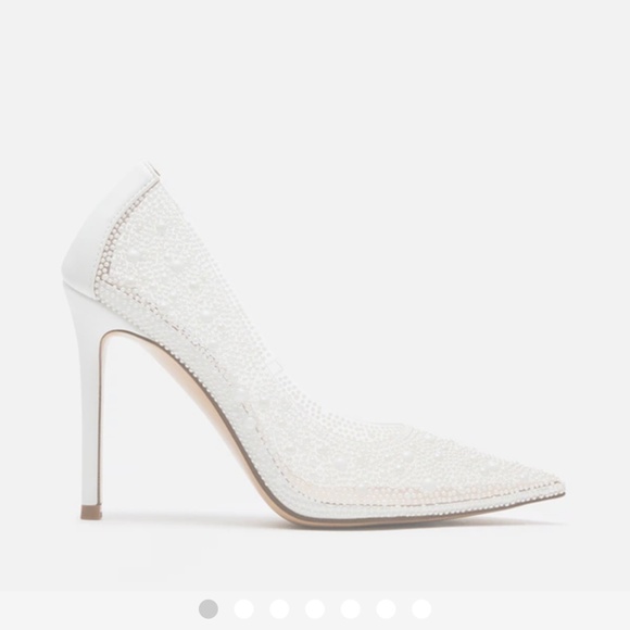 Size 9 Steve Madden Evelyn P Clear Heels - Picture 1 of 3